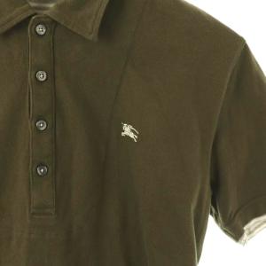 BURBERRY BLACK LABEL フェイクレイヤード 半袖 ポロシャツ 3 カーキ /DF OS