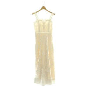 25AW カットワークレースキャミワンピース ロング M ホワイト /DF OS