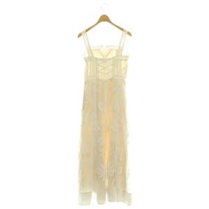 MERCURYDUO 25AW カットワークレースキャミワンピース ロング M ホワイト /DF OS