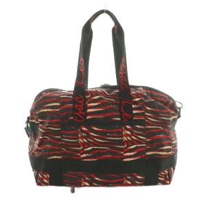 LesportSAC × アルベールエルバス Alber Elbaz 2WAY ボストンバッグ ショルダーバッグ 総柄 赤 黒