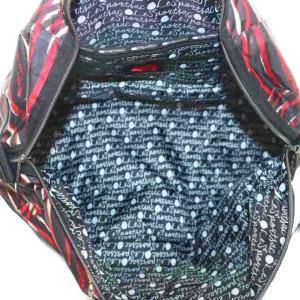 LesportSAC × アルベールエルバス Alber Elbaz 2WAY ボストンバッグ ショルダーバッグ 総柄 赤 黒
