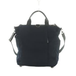 IBIZA 2WAY ハンドバッグ ショルダーバッグ レザーハンドル 紺 /MI OS