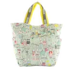 LesportSAC × フィフィラパン Fifi Lapin トートバッグ 総柄 ライトブルー マルチカラー /MI OS