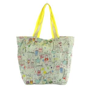 LesportSAC × フィフィラパン Fifi Lapin トートバッグ 総柄 ライトブルー マルチカラー /MI OS