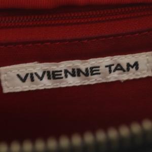 VIVIENNE TAM トートバッグ ハンドバッグ ナイロン レザー ブラック /YO8