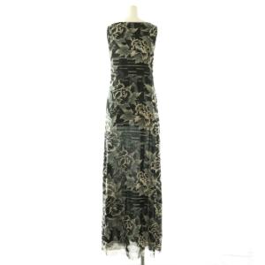 VIVIENNE TAM フラワー柄パワーネットワンピース 0 グレー 015-242027