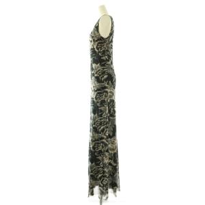 VIVIENNE TAM フラワー柄パワーネットワンピース 0 グレー 015-242027