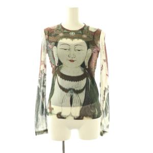 00s 仏陀パワーネットトップス Tシャツ カットソー 長袖 0 グレー ベージュ 015-210807