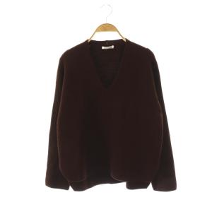 SUPER FINEWOOL RIB KNIT V NECK P/O ニット セーター プルオーバー リブ