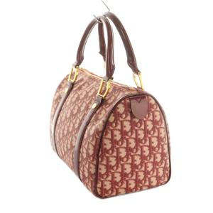 Christian Dior トロッター PVC ミニボストンバッグ レッド