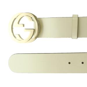 GUCCI インターロッキングG ベルト バックル オフホワイト 114876 /MI OS OH
