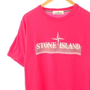 STONE ISLAND 76152NS92 ロゴ Tシャツ カットソー 半袖 XL ピンク /HK OS