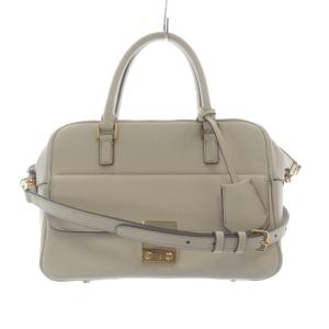 スモール 2WAYバッグ カーカー Carker ハンドバッグ ショルダーバッグ レザー ベージュ /SR