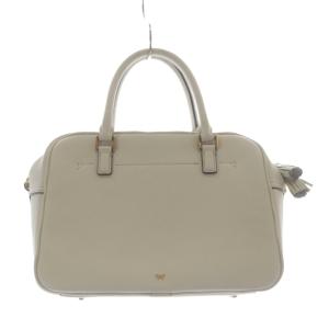 ANYA HINDMARCH スモール 2WAYバッグ カーカー Carker ハンドバッグ ショルダーバッグ レザー ベージュ /SR