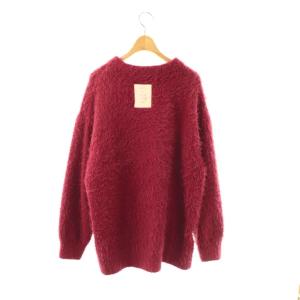gelato pique 24AW HOLIDAY フェザープルオーバー ニット セーター ルームウエア F 赤 白 /CX OS