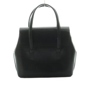 LOEWE ハンドバッグ レザー 型押し ブラック