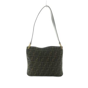 FENDI ワンショルダーバッグ ズッカ柄 キャンバス ブラウン