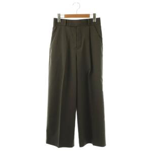 24AW エステルツイルストレッチスラックスパンツ ワイドパンツ 36 グレー /DF OS