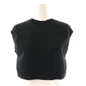 DRY COTTON KNIT VEST ドライコットンニットベスト プルオーバー ショート丈 クルーネック