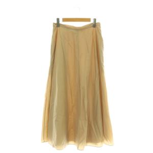 24SS SOFT LAWN HW FULL CRCL PO スカート フレア S ベージュ /CX OS