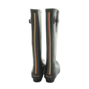 PAUL SMITH レインブーツ ロングブーツ シグネチャーストライプ 24.0-24.5cm 黒 /MI OS