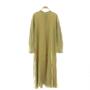 Flare Hem SH ワンピース シャツワンピース ロング 36 カーキ /DF OS