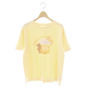 25AW はちみつベア柄ワンポイントTシャツ カットソー 半袖 F イエロー マルチカラー /DO OS
