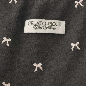 gelato pique 25AW 針抜きリボン柄ロングパンツ イージー F グレー /HK OS
