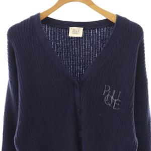 gelato pique 25SS とろけるタッチリブカーディガン ニット 長袖 F ネイビー /DO OS