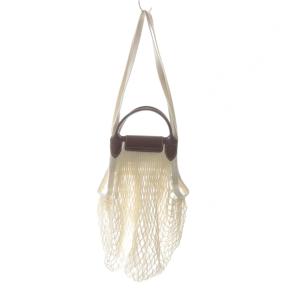 Longchamp FILT 21SS フィレ ショルダーバッグ ハンドバッグ 2way 白 ホワイト 茶色 ブラウン /SR