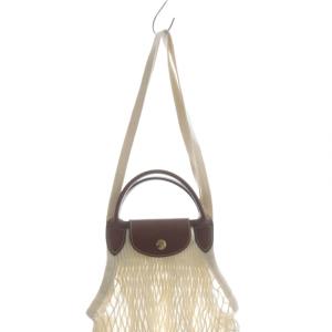 Longchamp FILT 21SS フィレ ショルダーバッグ ハンドバッグ 2way 白 ホワイト 茶色 ブラウン /SR