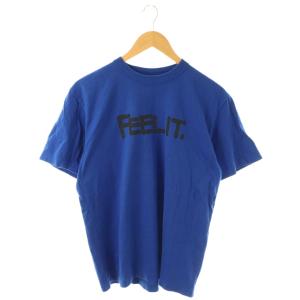 サンプル品 eric haze Tシャツ カットソー ロゴ 青 黒 /CX OS SH