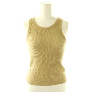 STRETCH MESH TANK TOP タンクトップ カットソー メッシュ S ベージュ /CX OS