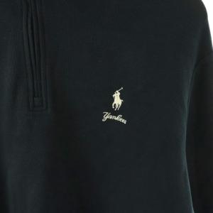 Polo by Ralph Lauren × NY YANKEES ハーフジップ ロングスリーブ プルオーバー スウェット 長袖 L 紺 /NR