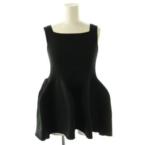 POTTERY TOP 4 ノースリーブニット チュニック F 黒 CF003KN060 /DU