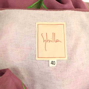 SYBILLA ワンピース 40 紫 パープル 花柄 ノースリーブ ロング丈 /AZ