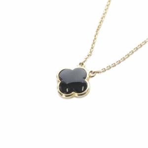 ネックレス フラワーモチーフ シェル ラインストーン ゴールドカラー