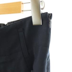 BLUE LABEL CRESTBRIDGE エレガントサキソニーフレアスカート ロング 36 ネイビー ライトベージュ レッド /DO OS
