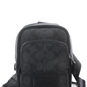 COACH トラック パック 14 シグネチャー キャンバス バッグ 黒 ブラック CL412 /SR