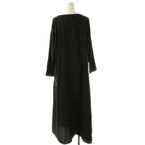 BEARDSLEY 24SS ドットワンピース 長袖 ロング F 黒 白 /NR OS