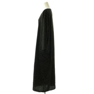 BEARDSLEY 24SS ドットワンピース 長袖 ロング F 黒 白 /NR OS