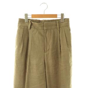 JOURNAL STANDARD L'ESSAGE 25SS リネン2タックパンツ ワイド 38 カーキ /HK OS
