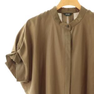 JOURNAL STANDARD L'ESSAGE 25SS ムジタックスリリーブシャツ フレンチスリーブ カーキ /HK OS