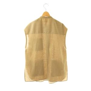 GALERIE VIE 24AW ソフトスムース スリーブレスベスト リネン混 F ベージュ /HK OS