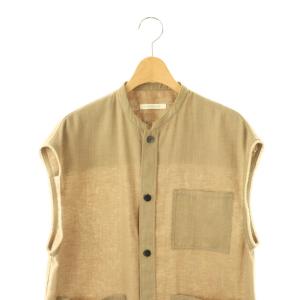 GALERIE VIE 24AW ソフトスムース スリーブレスベスト リネン混 F ベージュ /HK OS
