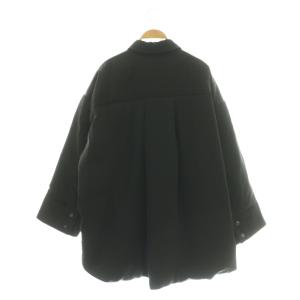 ENFOLD 26SS PADDING BIG SHIRT JACKET 36 ブラック