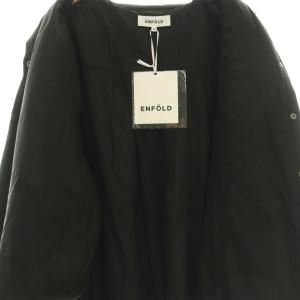 ENFOLD 26SS PADDING BIG SHIRT JACKET 36 ブラック