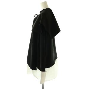 ENFOLD 26SS DOUBLE CUFFS BOX PULLOVER プルオーバー ブラウス シャツ 38 黒