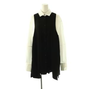 25AW PANEL-HEM シャツ 38 ブラック ホワイト