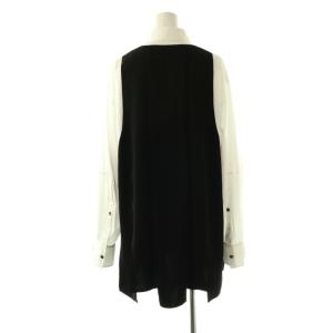 ENFOLD 25AW PANEL-HEM シャツ 38 ブラック ホワイト